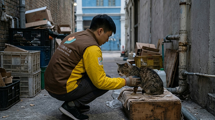 石水渠街藍屋旁救獲捕獸器斷掌貓
